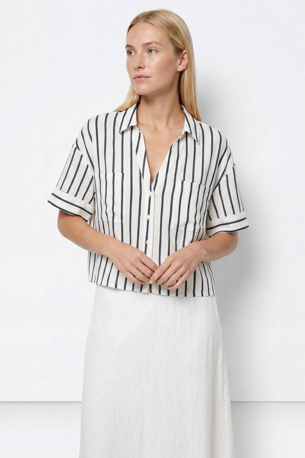 Blouse Kefir - streep lyons blue