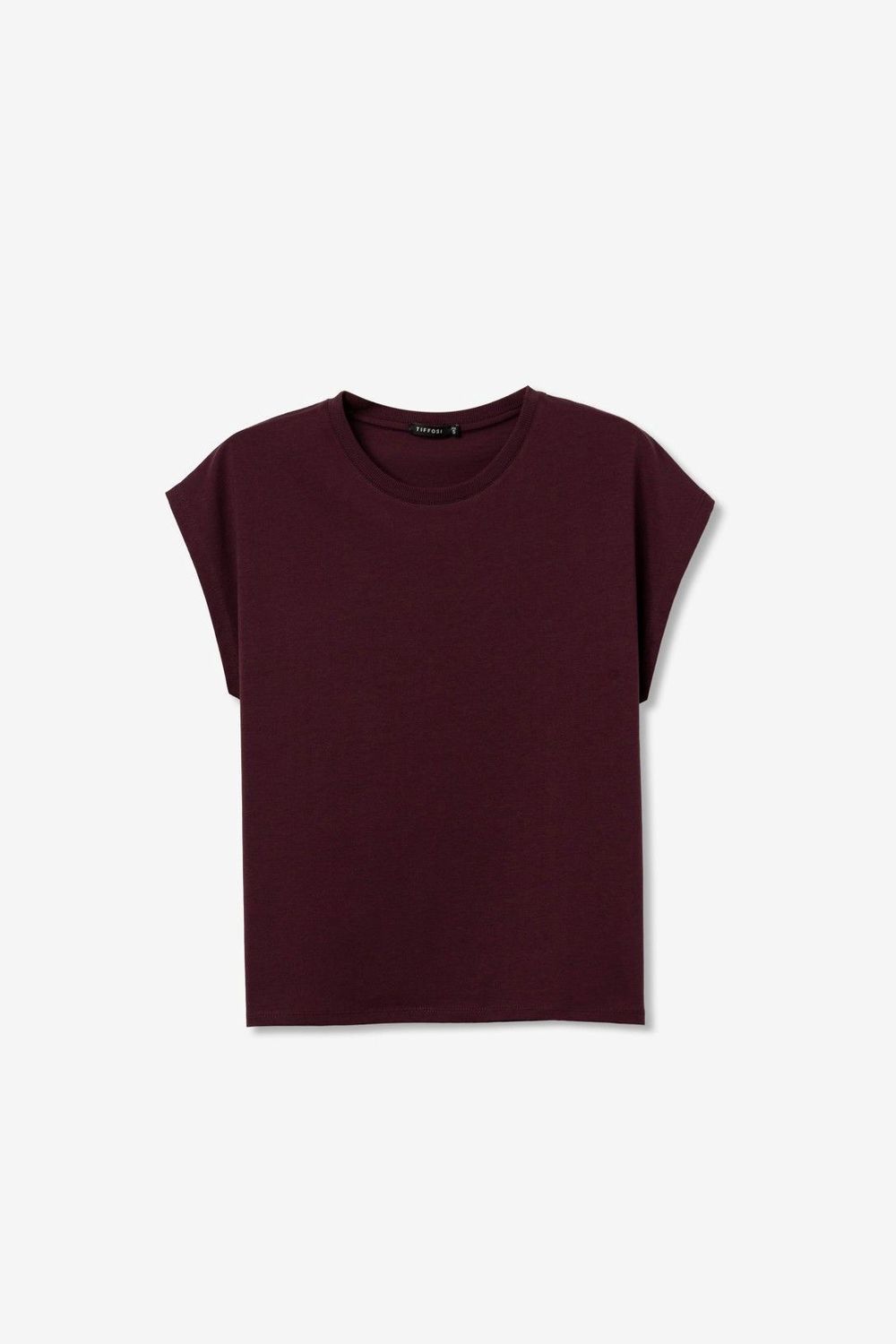 Top Charlize ronde hals - bordeaux