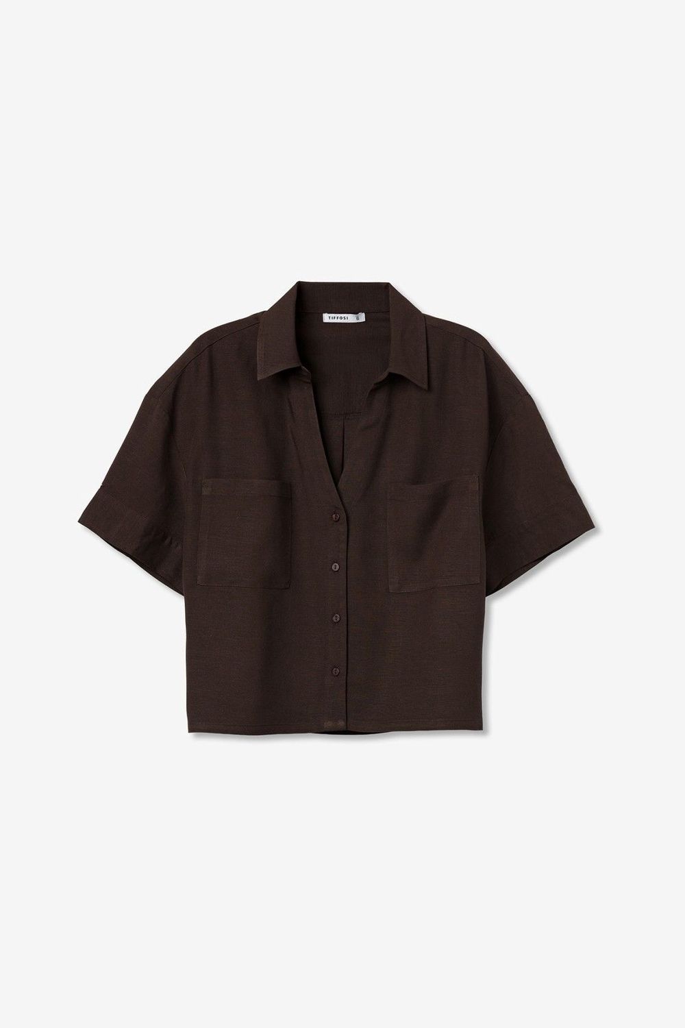 Blouse Kefir - donkerbruin