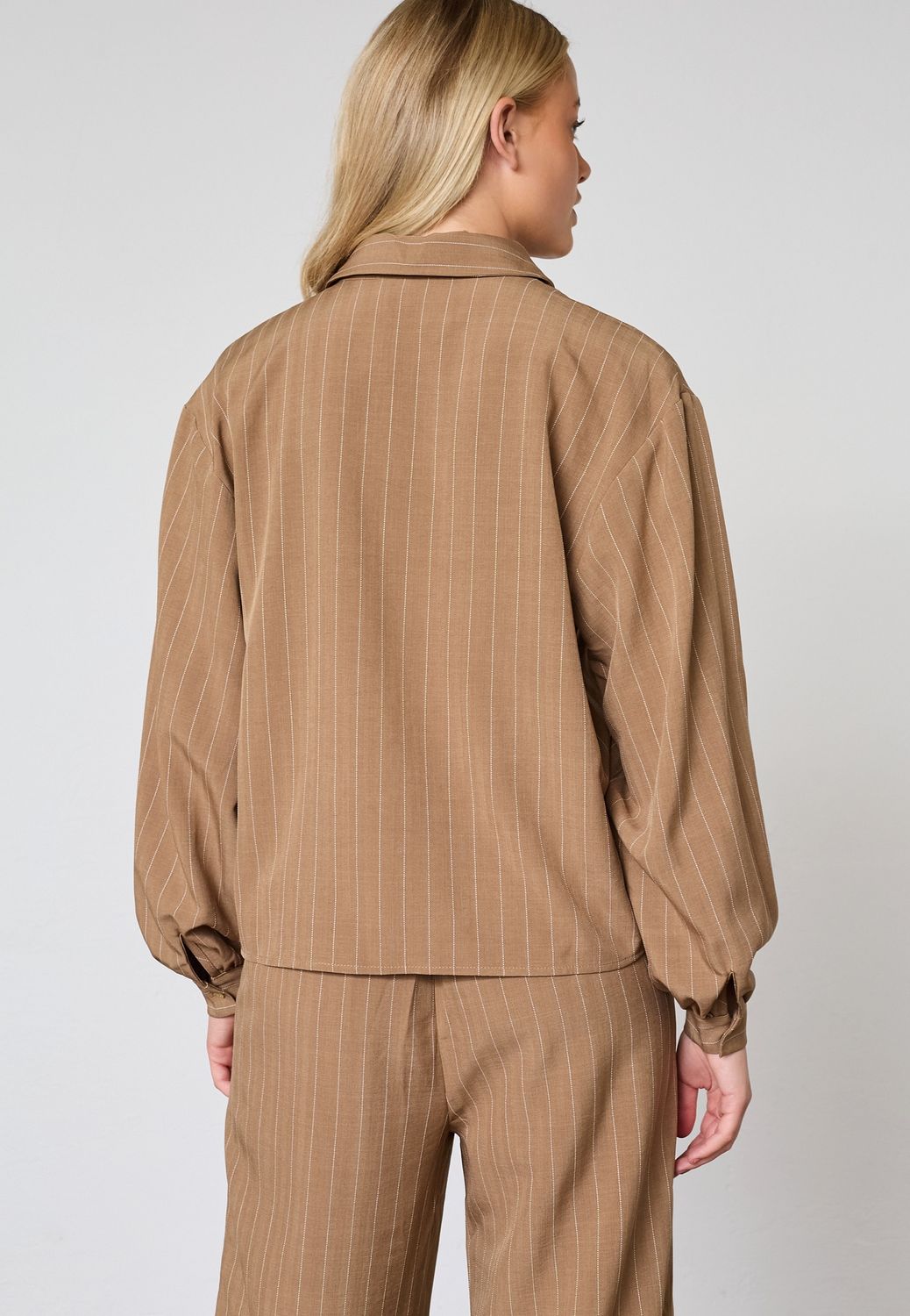 Blouse Verina -hazelnut pinestripe