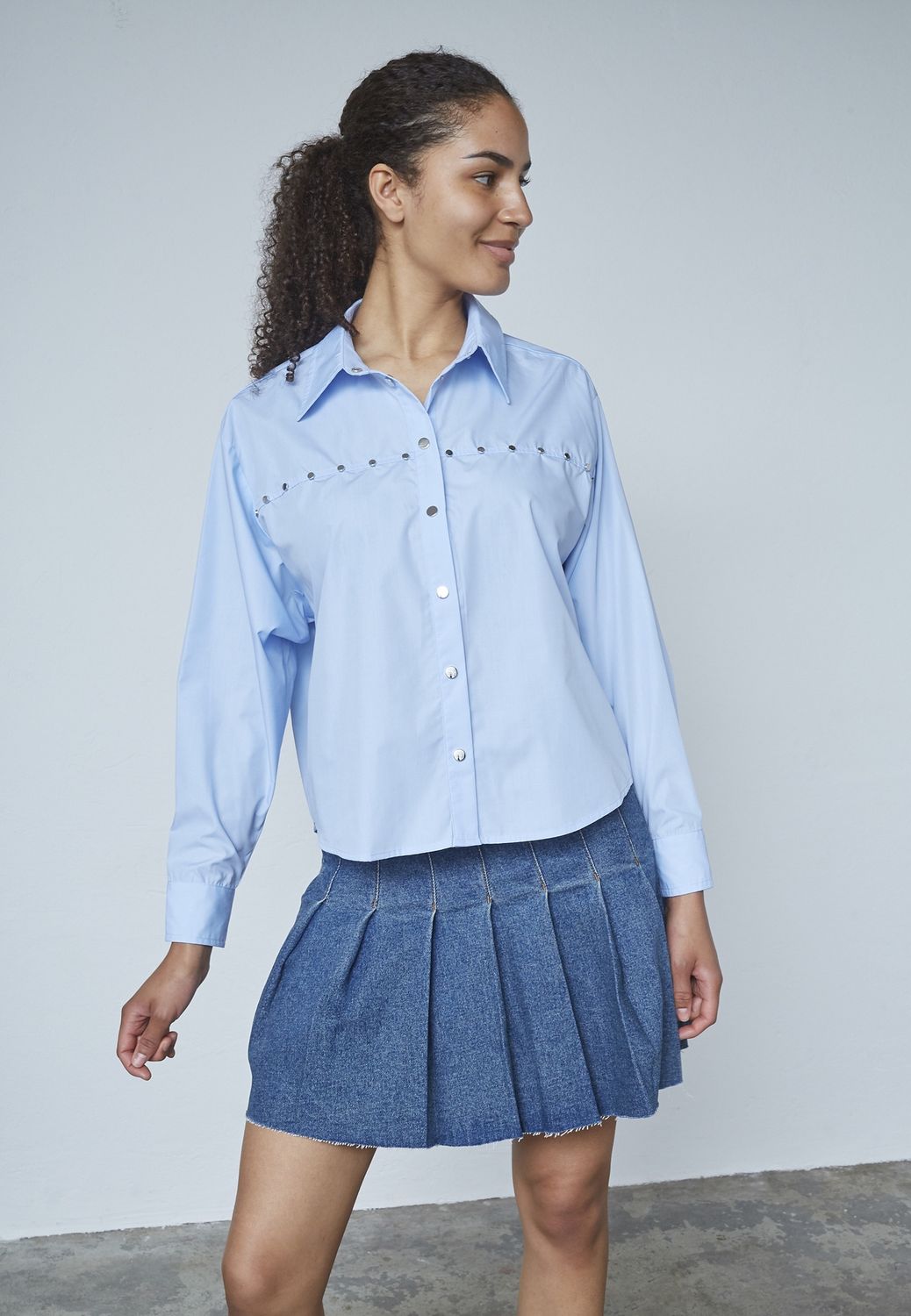 Blouse Etras studs - light blue