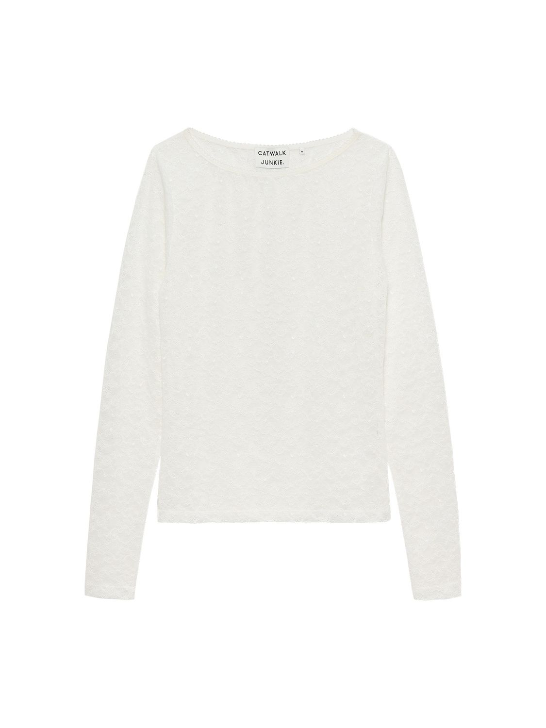 Lace long sleeve - egret
