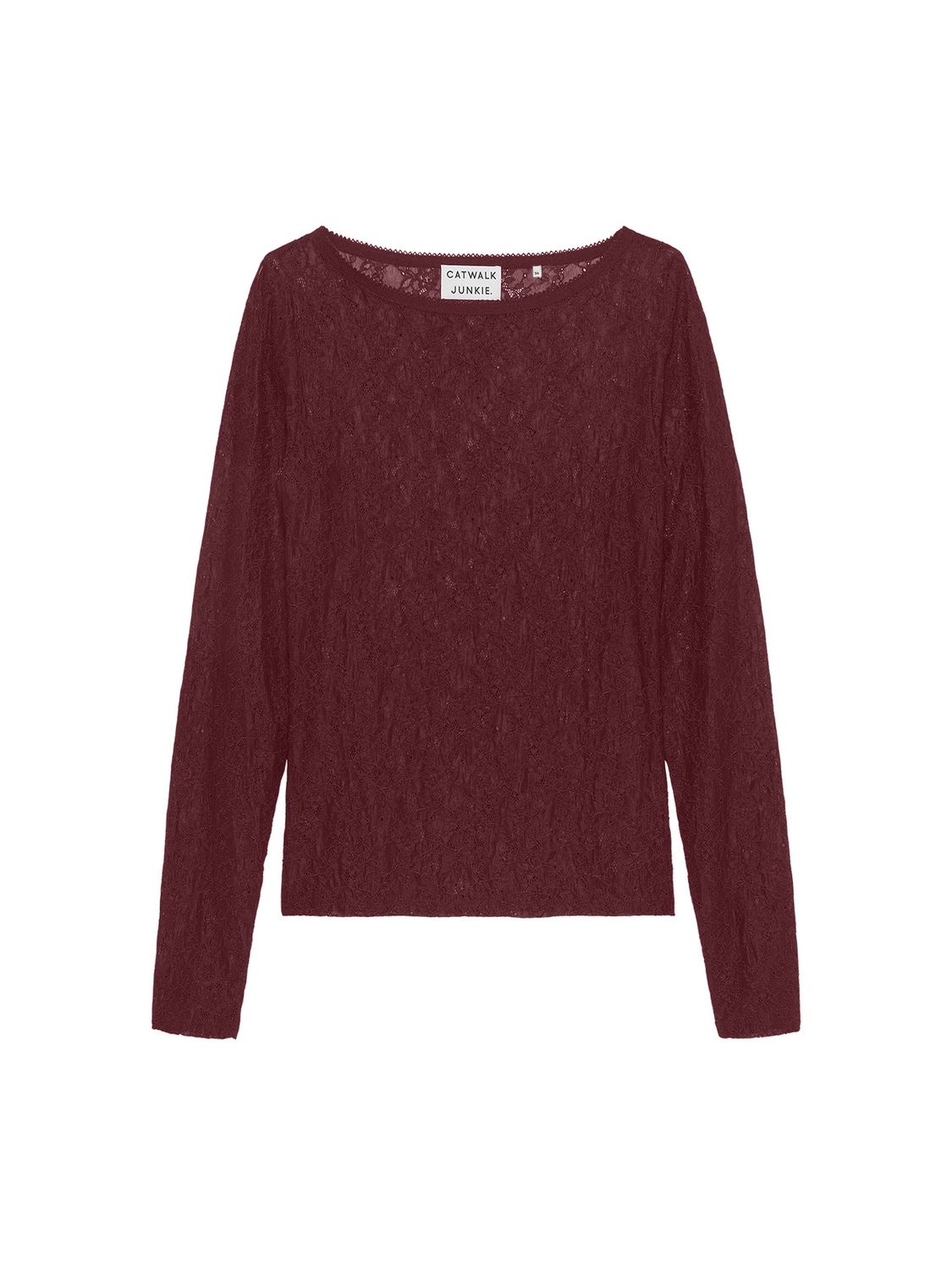 Lace long sleeve - merlot