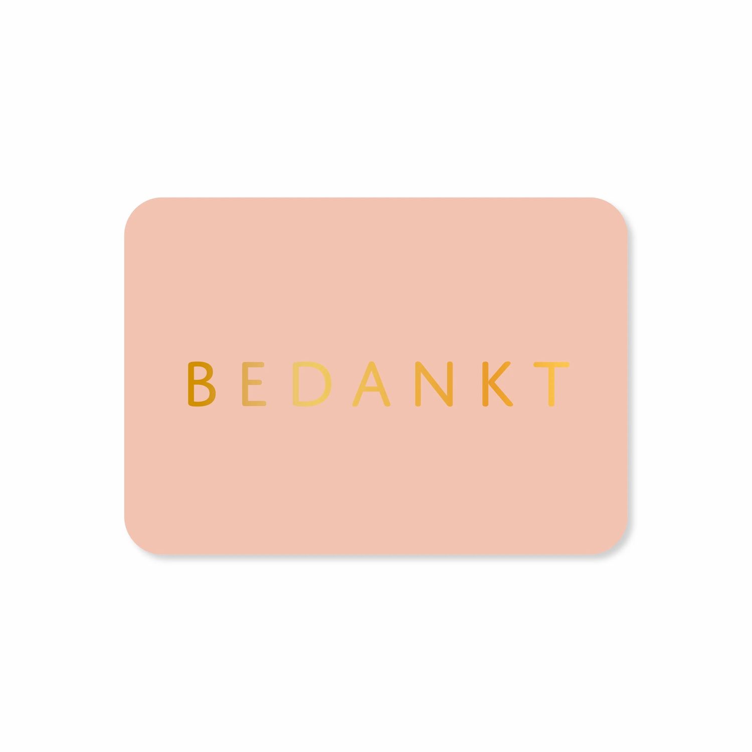 Minikaart Bedankt! (met goudfolie)