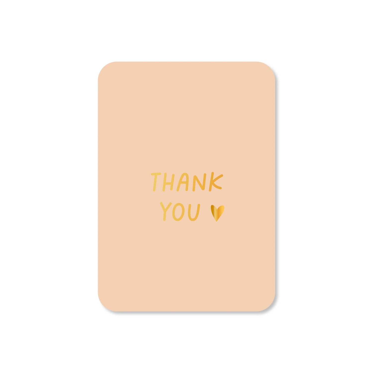 Minikaart Thank you (met goudfolie)