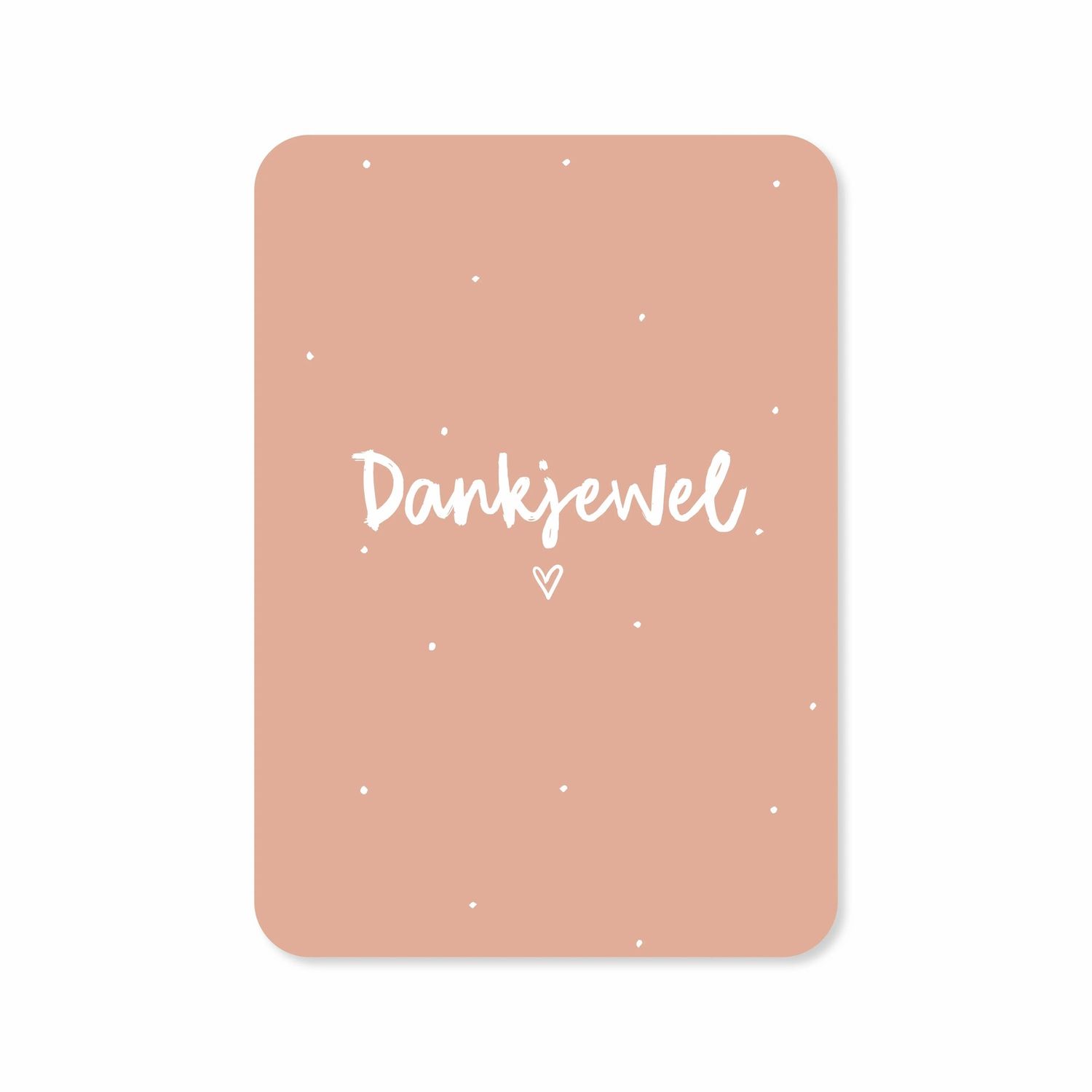 Kaart Dankjewel (roze)