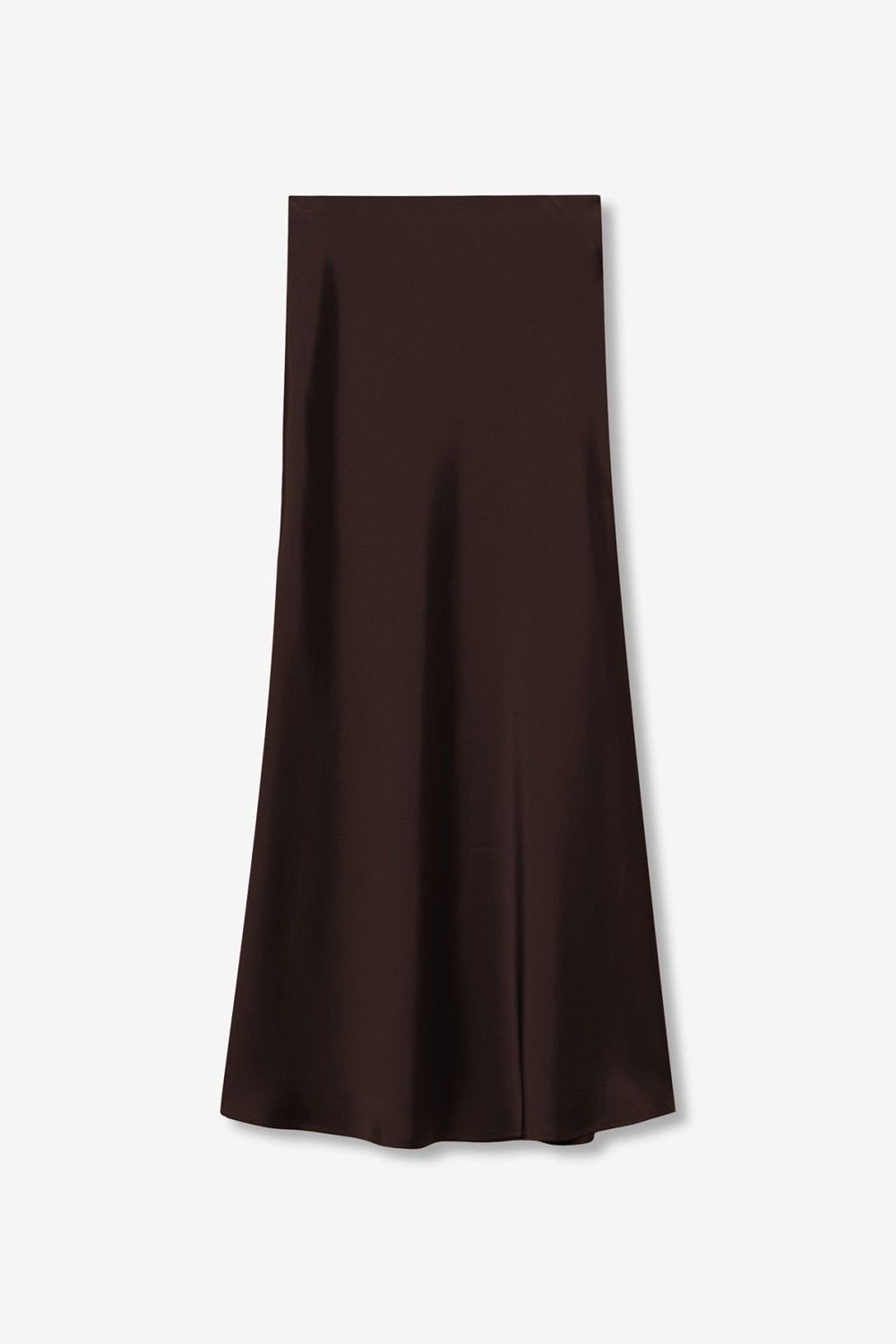 Satijnen rok Kansas - chocolate brown
