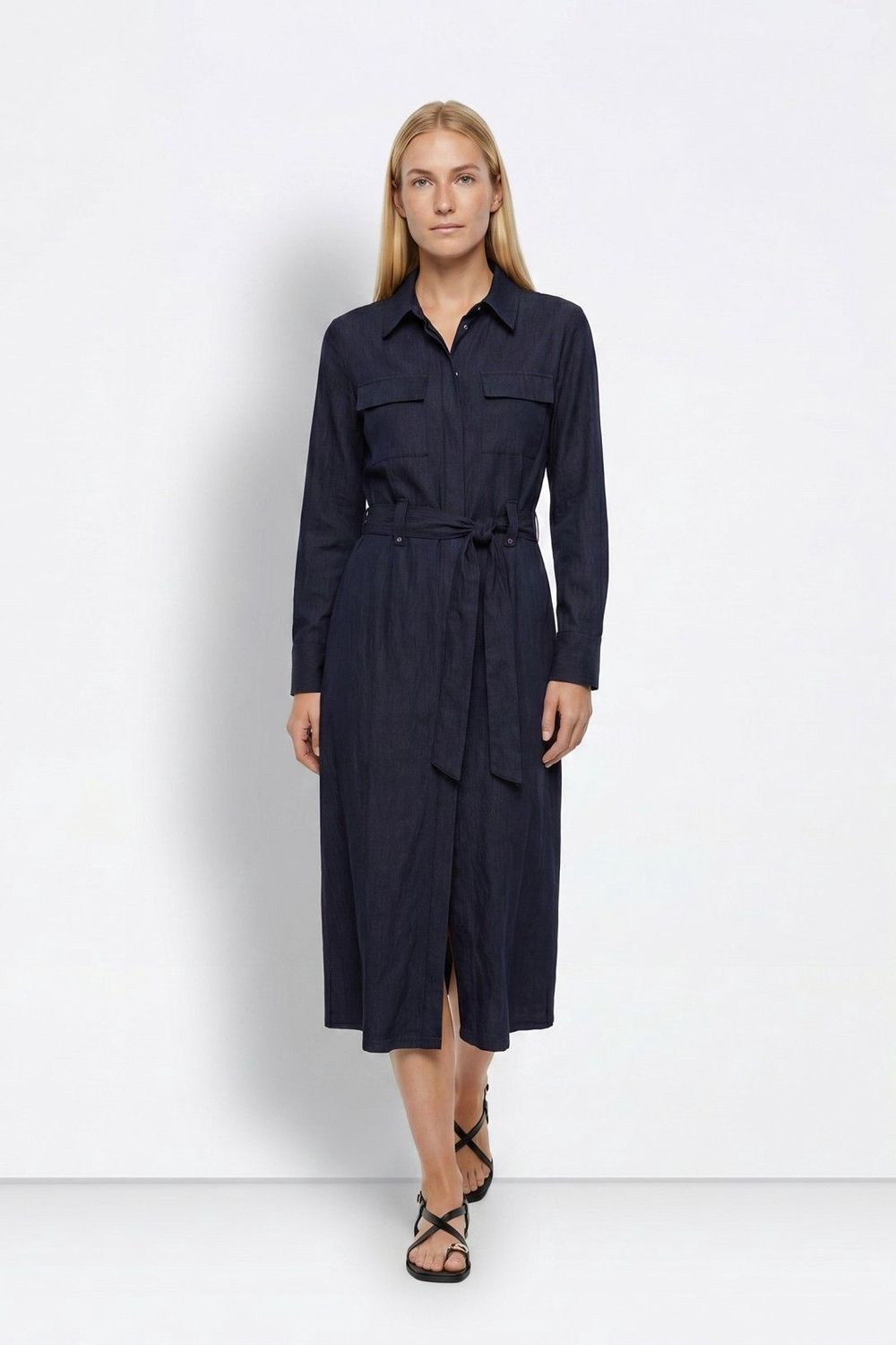 Lange jurk Wonderfull - marineblauw