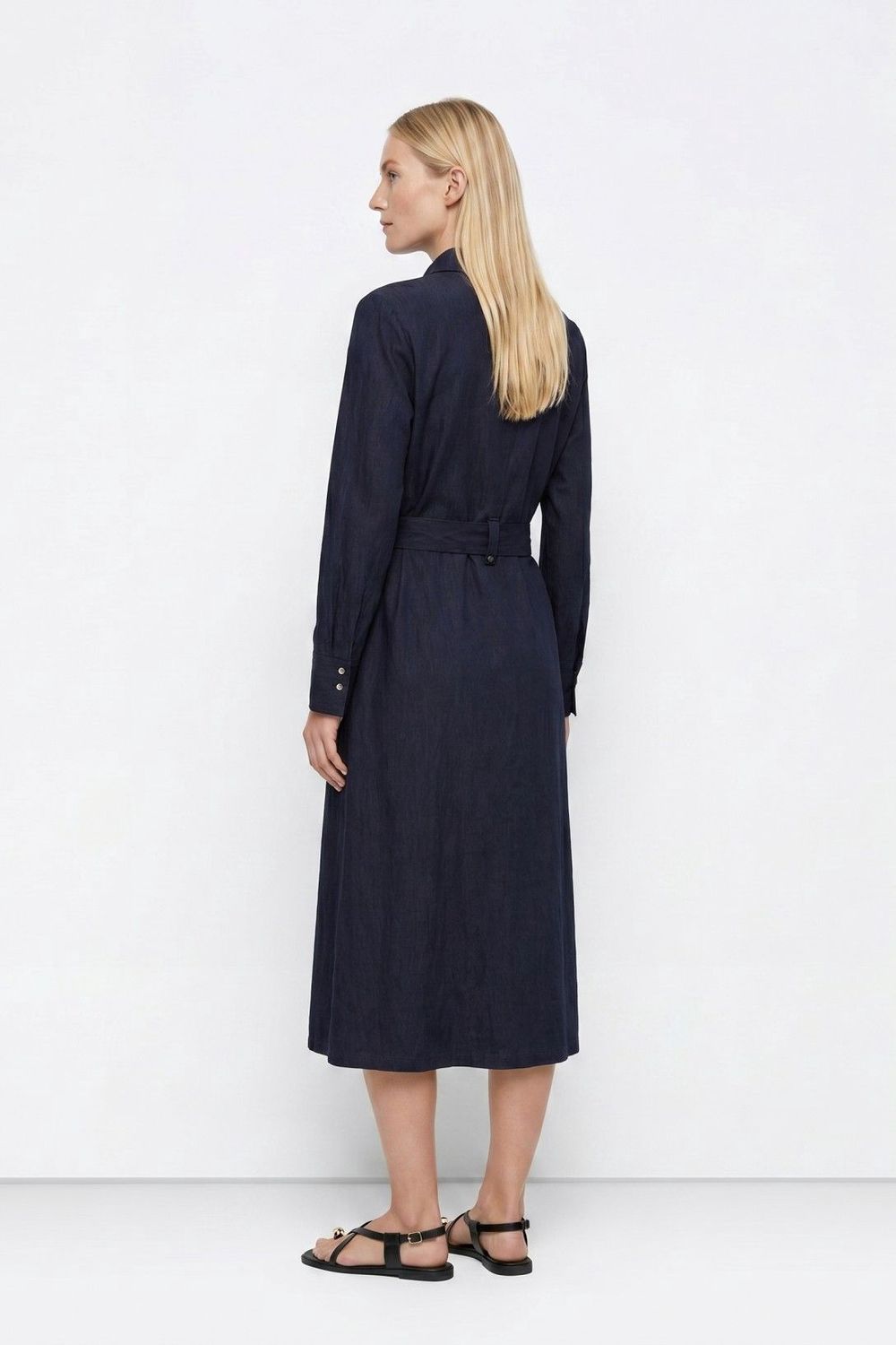 Lange jurk Wonderfull - marineblauw