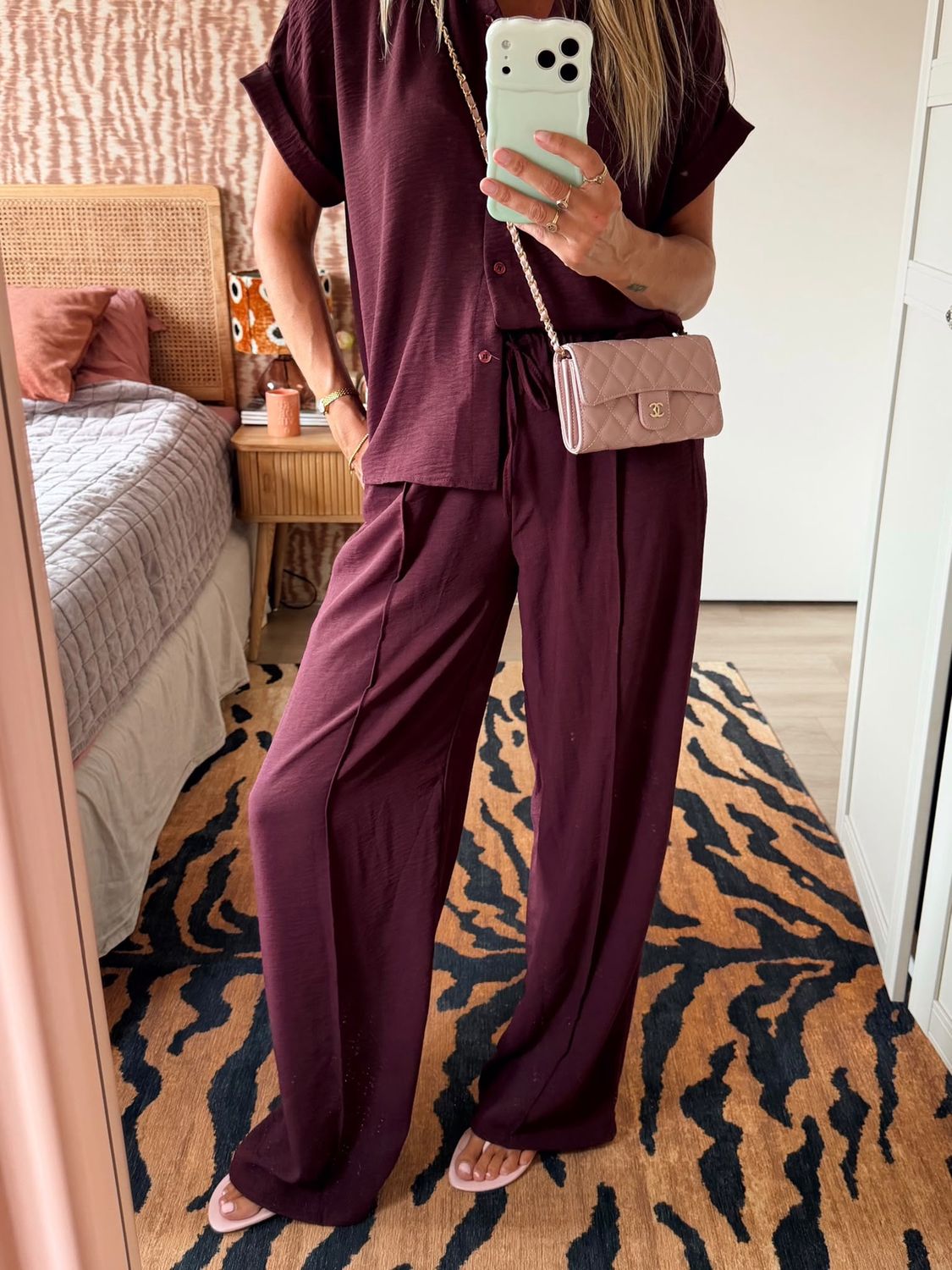 Broek Babs - wijnrood