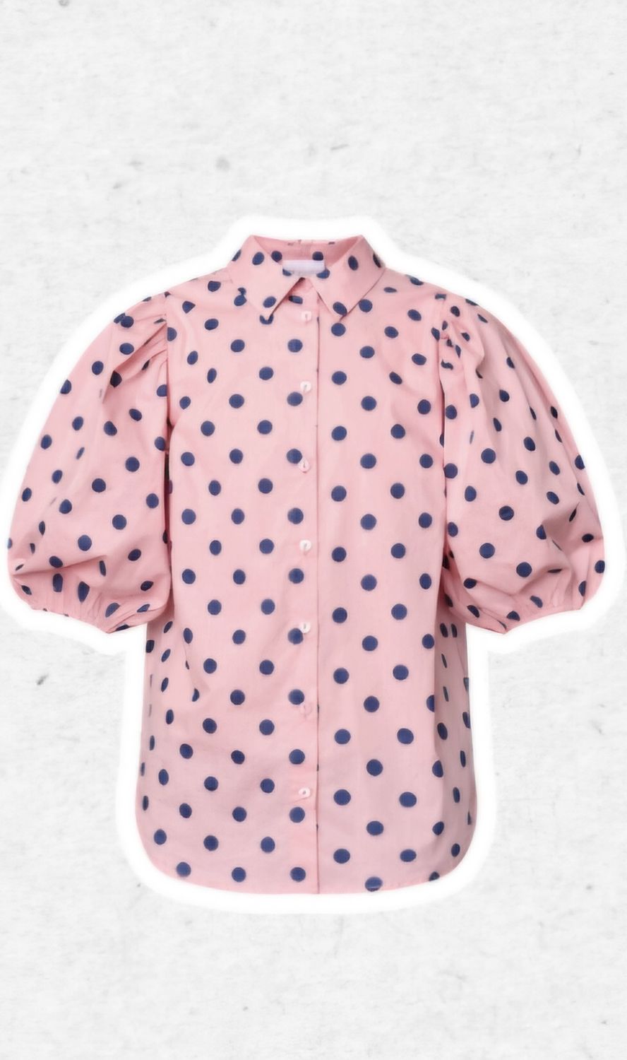 Blouse Ella - rose / navy dot