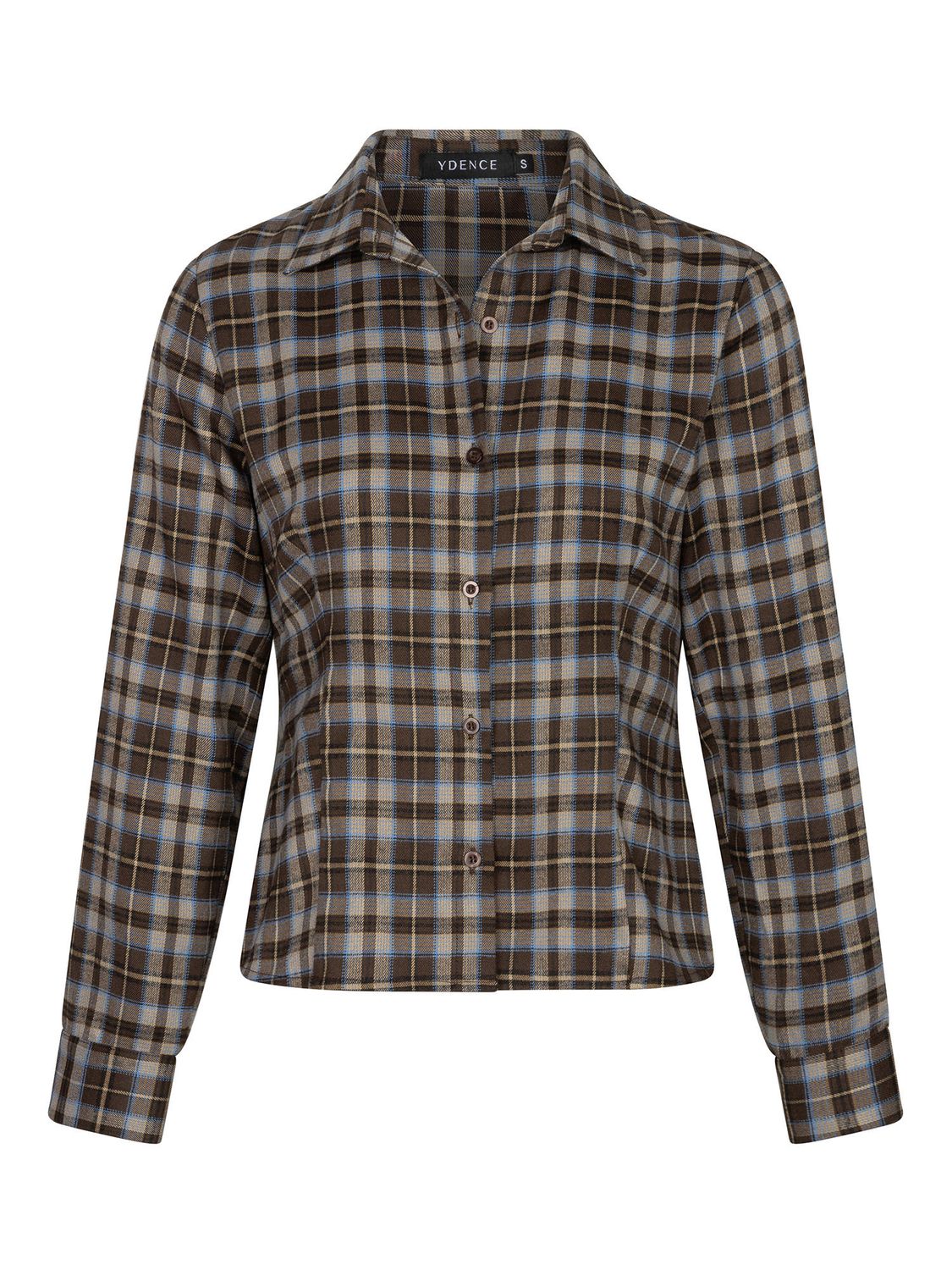 Blouse Tamila - brown/blue check