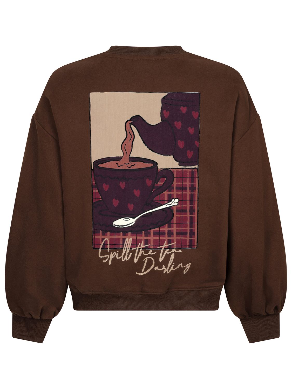 Sweater Spill the tea - brown/burgundy