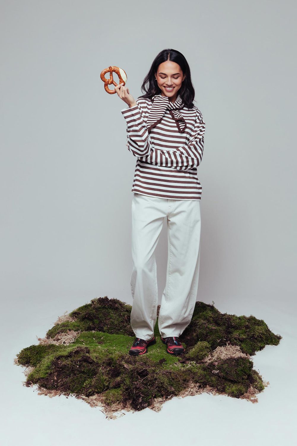 Striped long sleeve - coffee bean