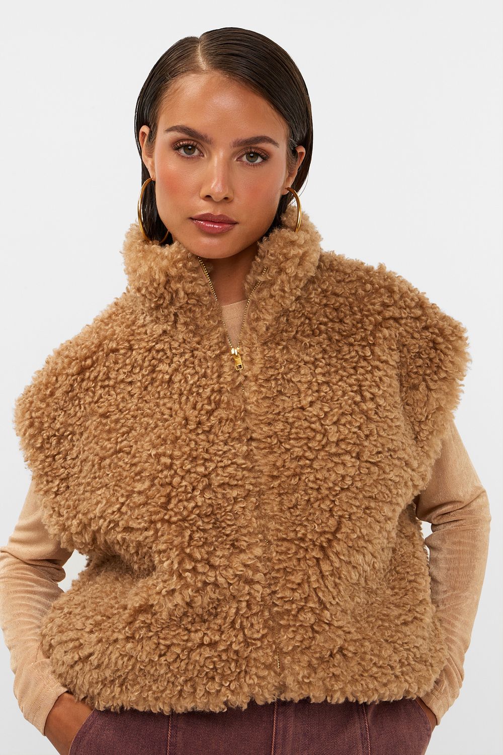 Gilet Sira - teddy beige