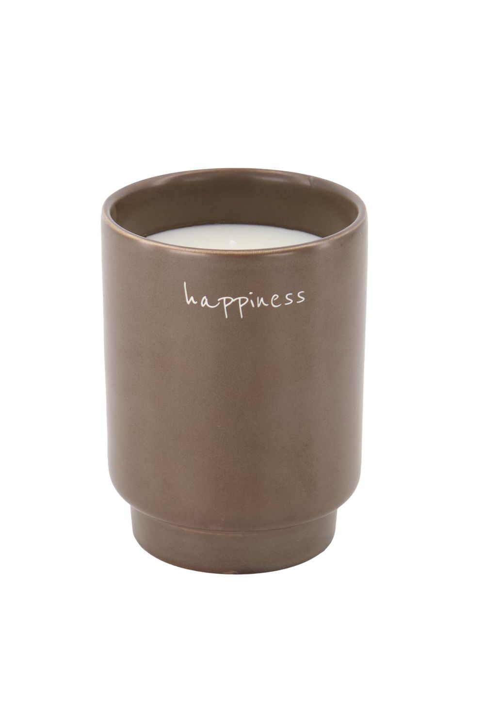 Geurkaars keramiek 'happiness' - donkerbruin