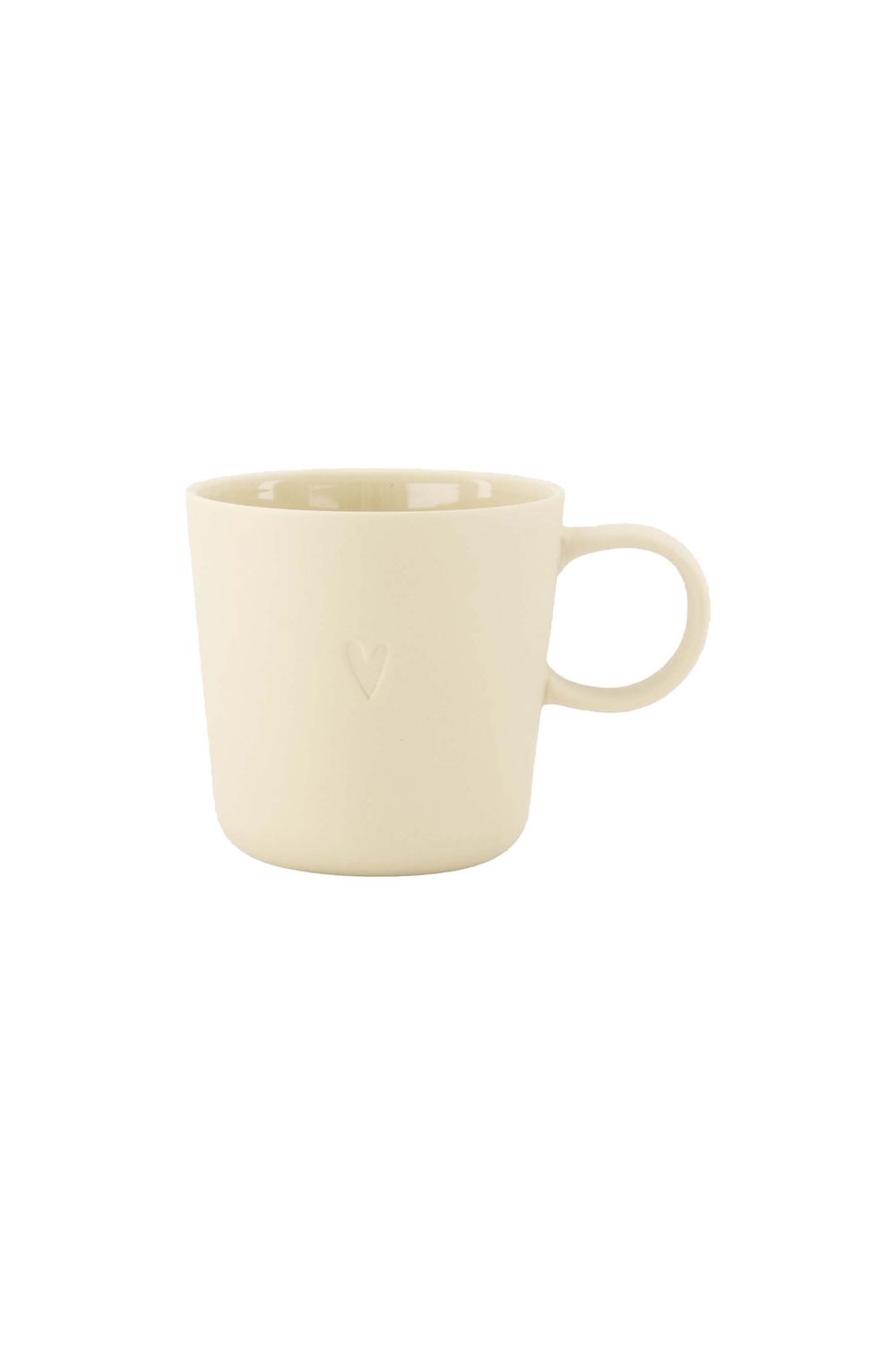 Koffiemok met oor keramiek hartje - mat zand