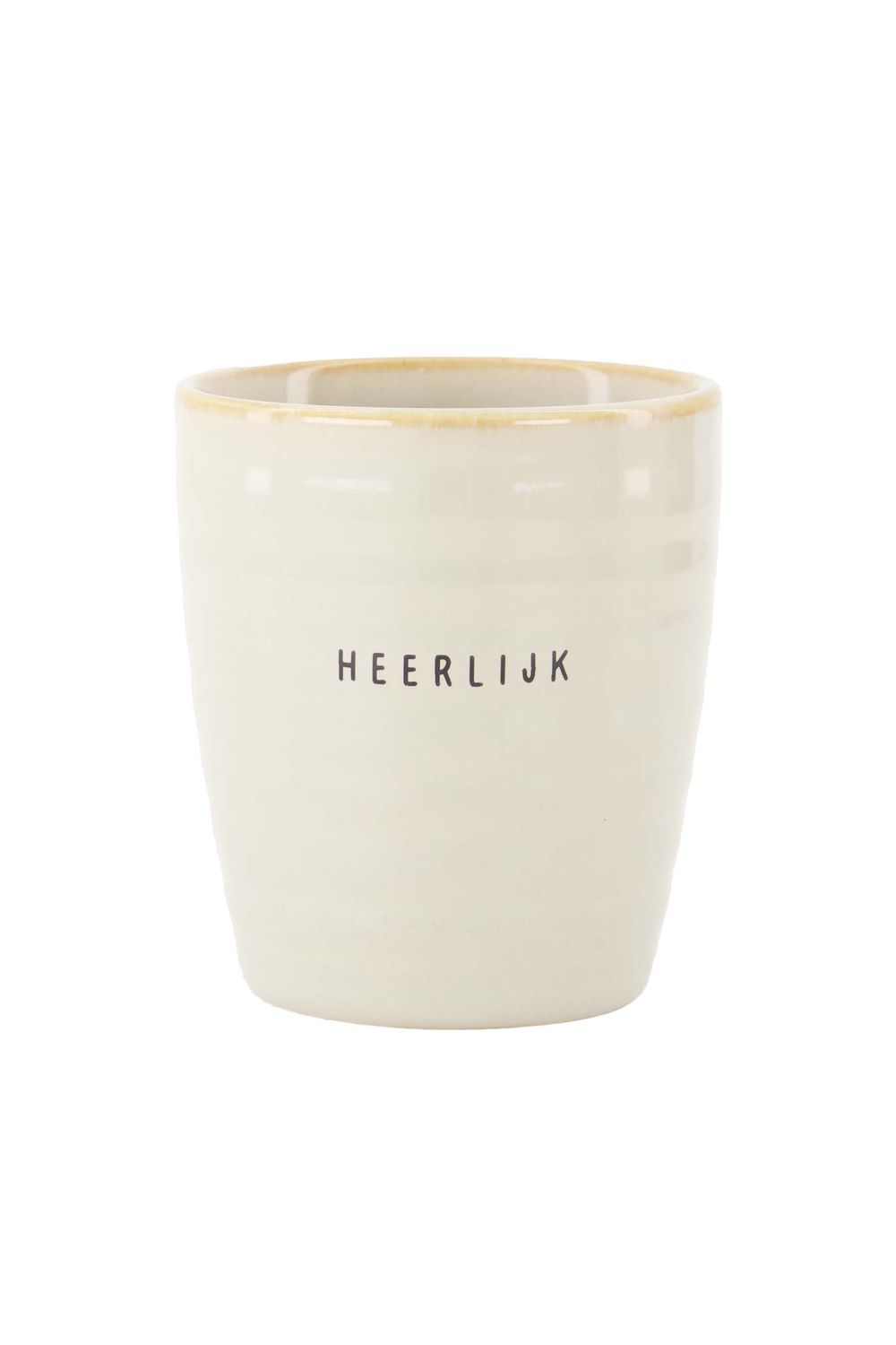 Koffiemok keramiek 'heerlijk' - zand