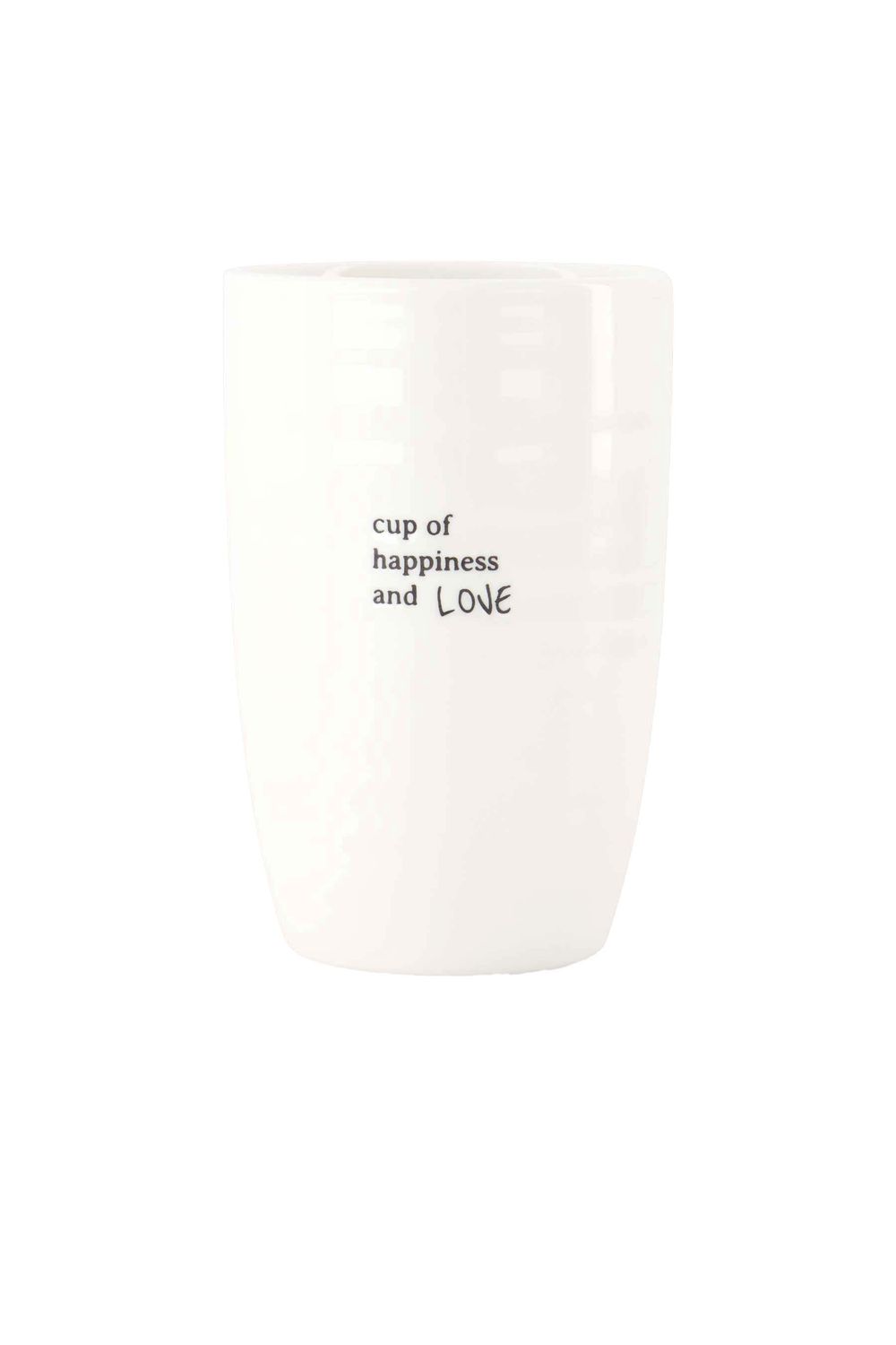 Mok L 'happiness' - wit/zwart