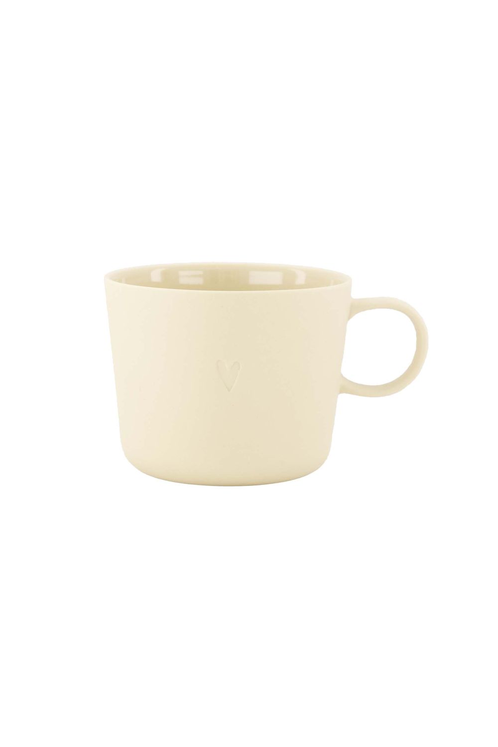 Cappuccinomok keramiek hartje - mat zand