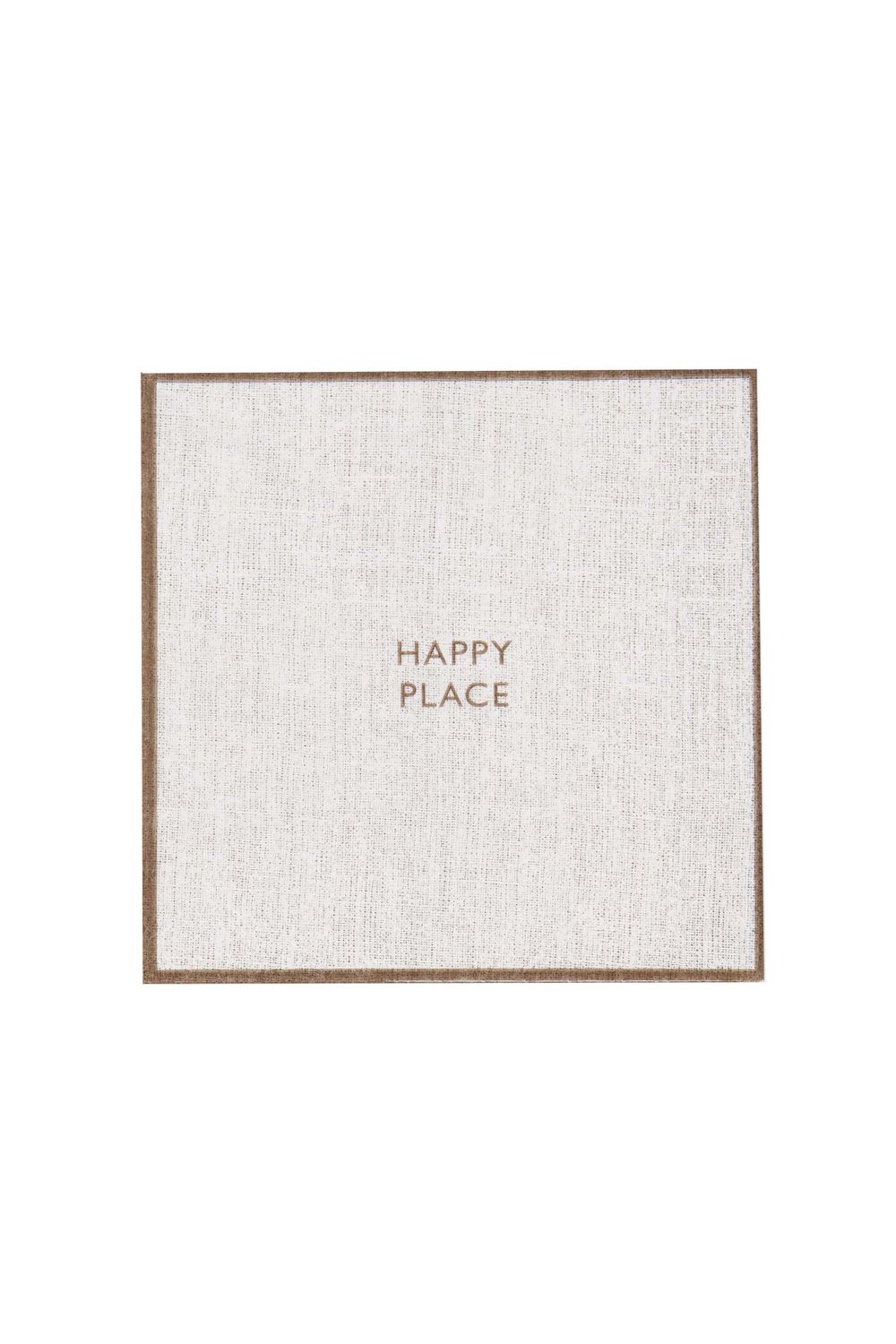 Servetten vierkant 'happy place' - peper en zout / bruin
