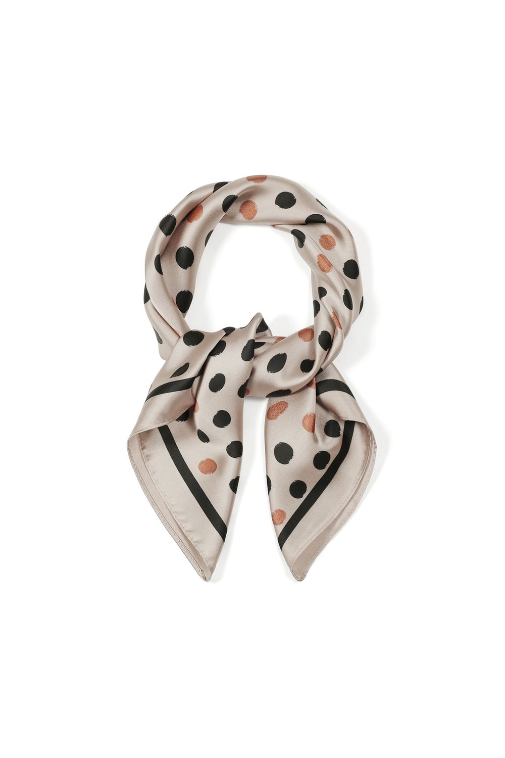 Sjaal Polka Dots retro - beige