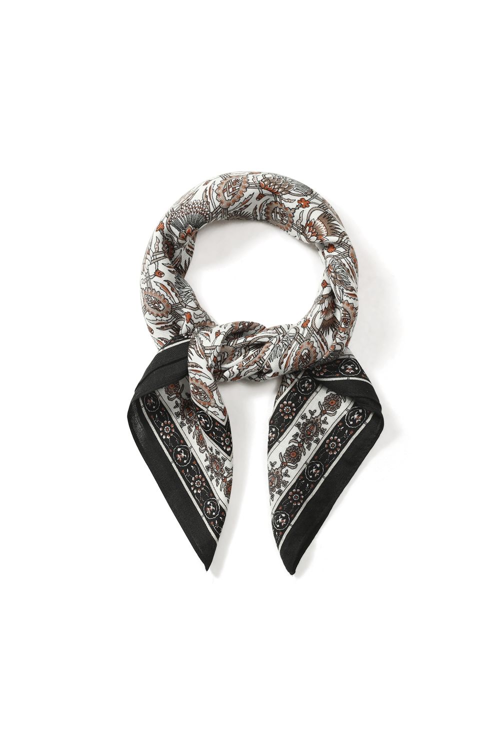 Sjaal flower multi - zwart