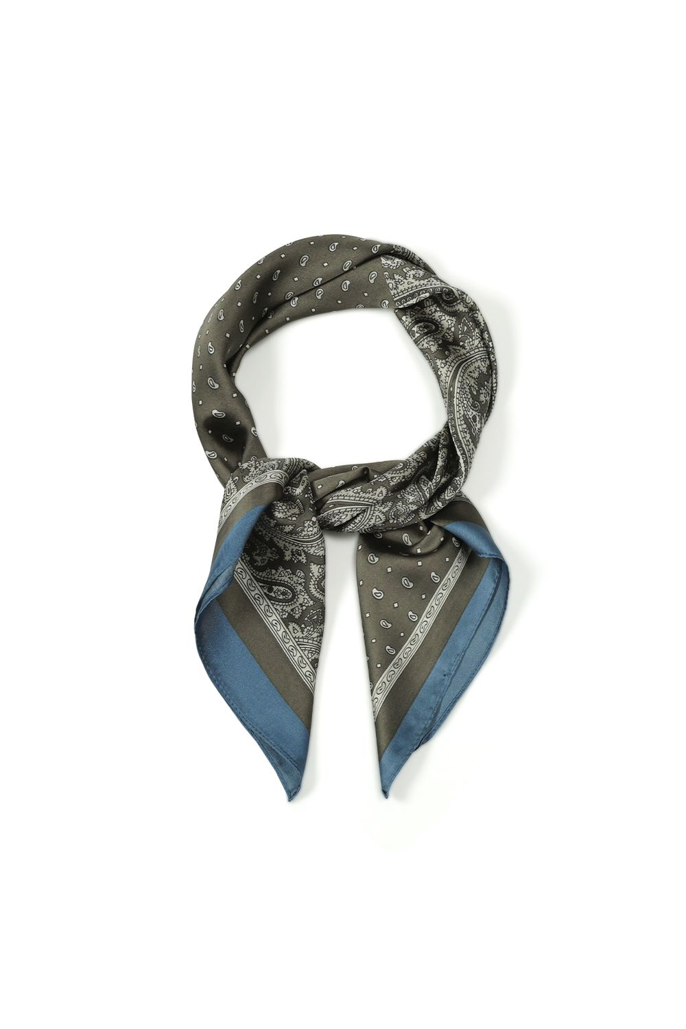 Sjaal paisley duo - army green