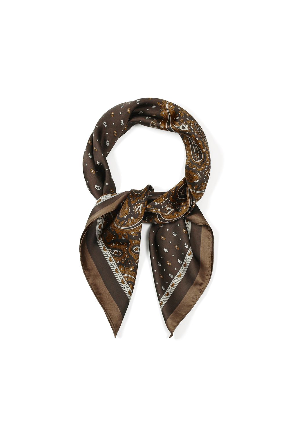 Sjaal paisley duo - donkerbruin