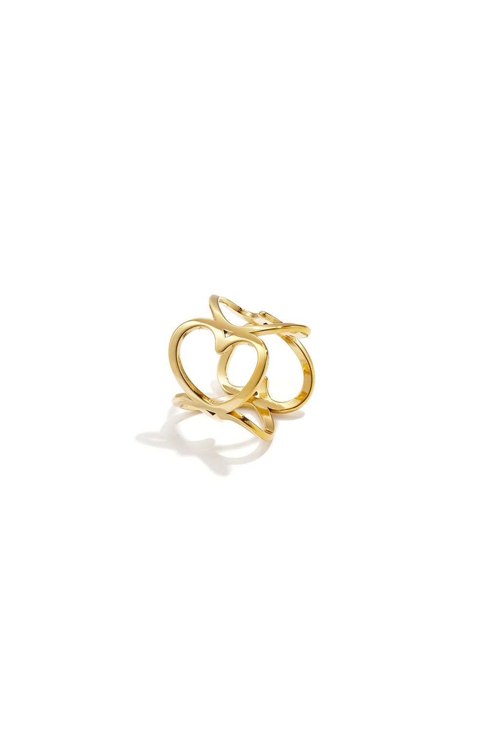 Sjaalklem rond hartjes - goud