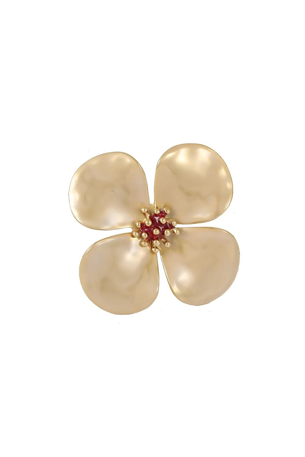 Broche bloem - rood hart