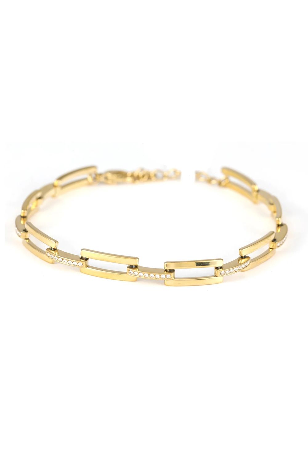 Schakelarmband met zirkonia