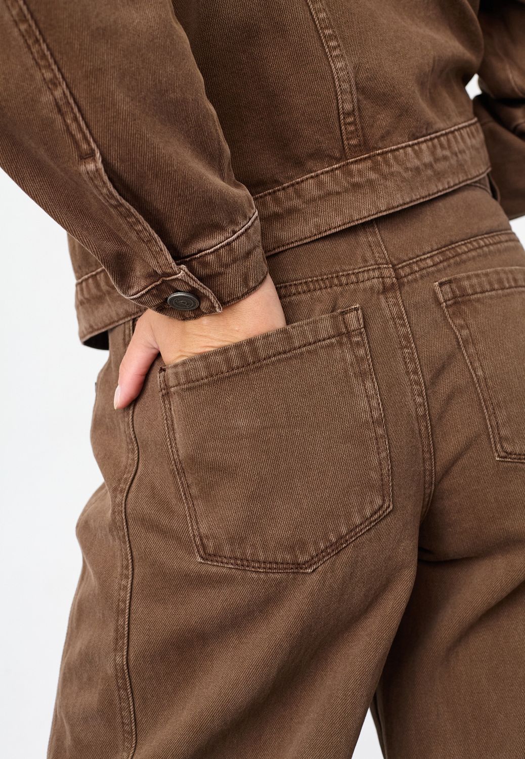 Barrel jeans Fiora - brown wash