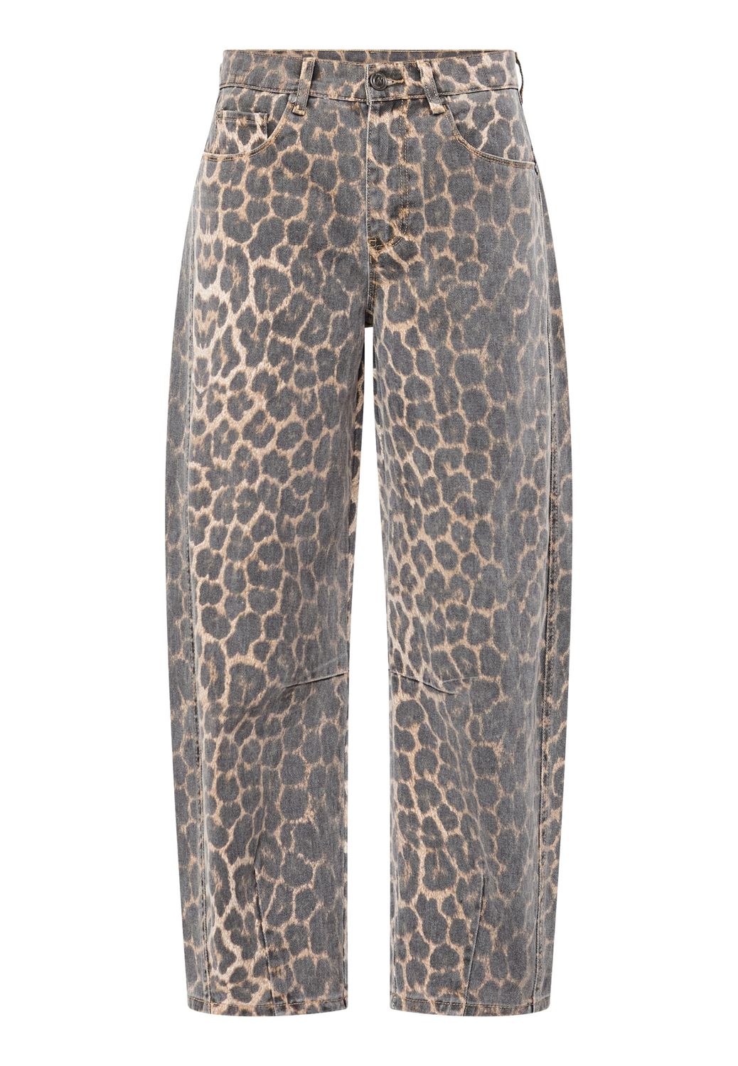 Barrel jeans Fiora - leopard wash