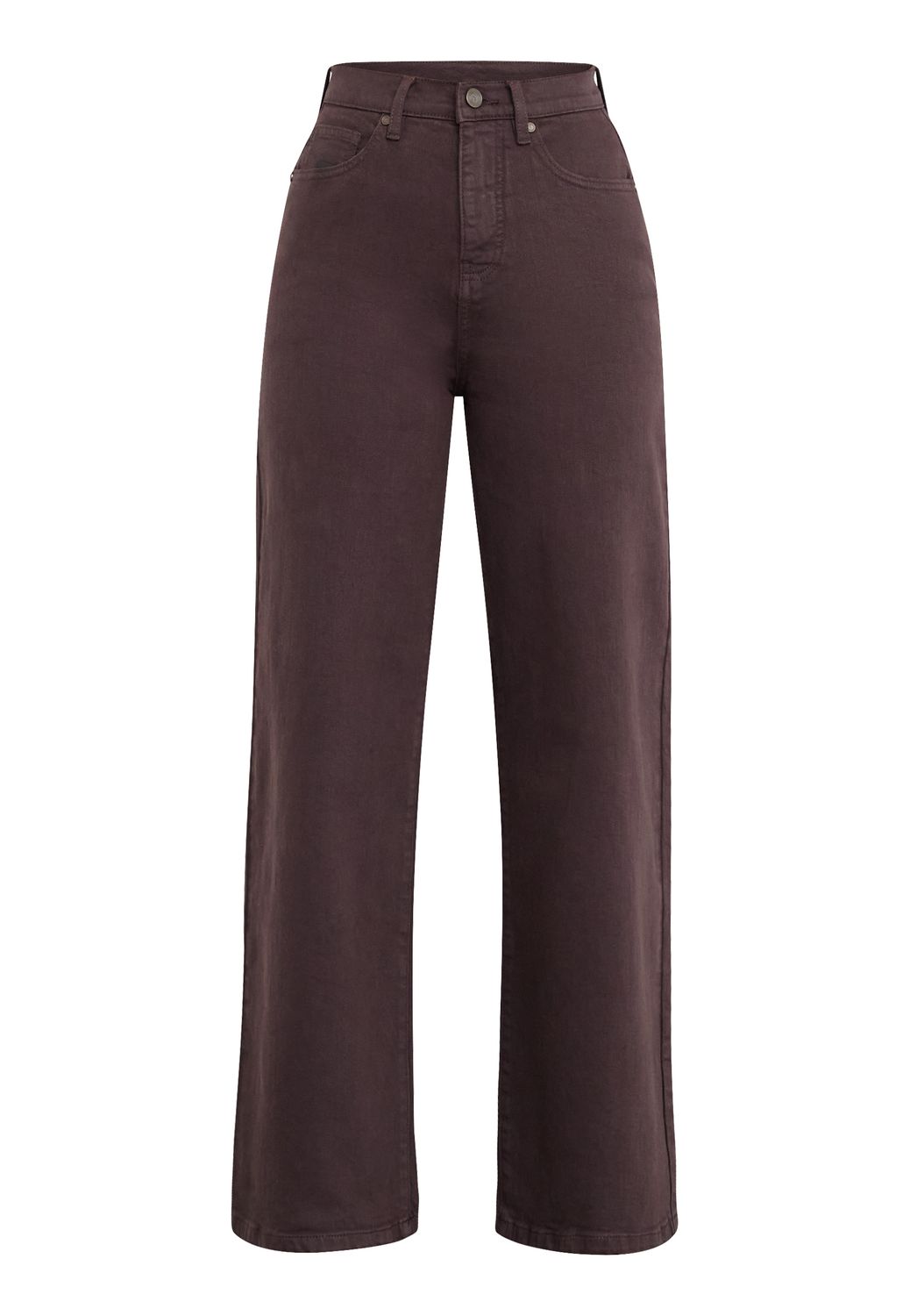 Jeans Owi high waist - donkerbruin