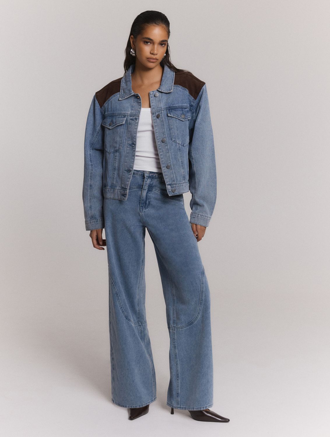 Wide leg jeans Luxi - blue denim