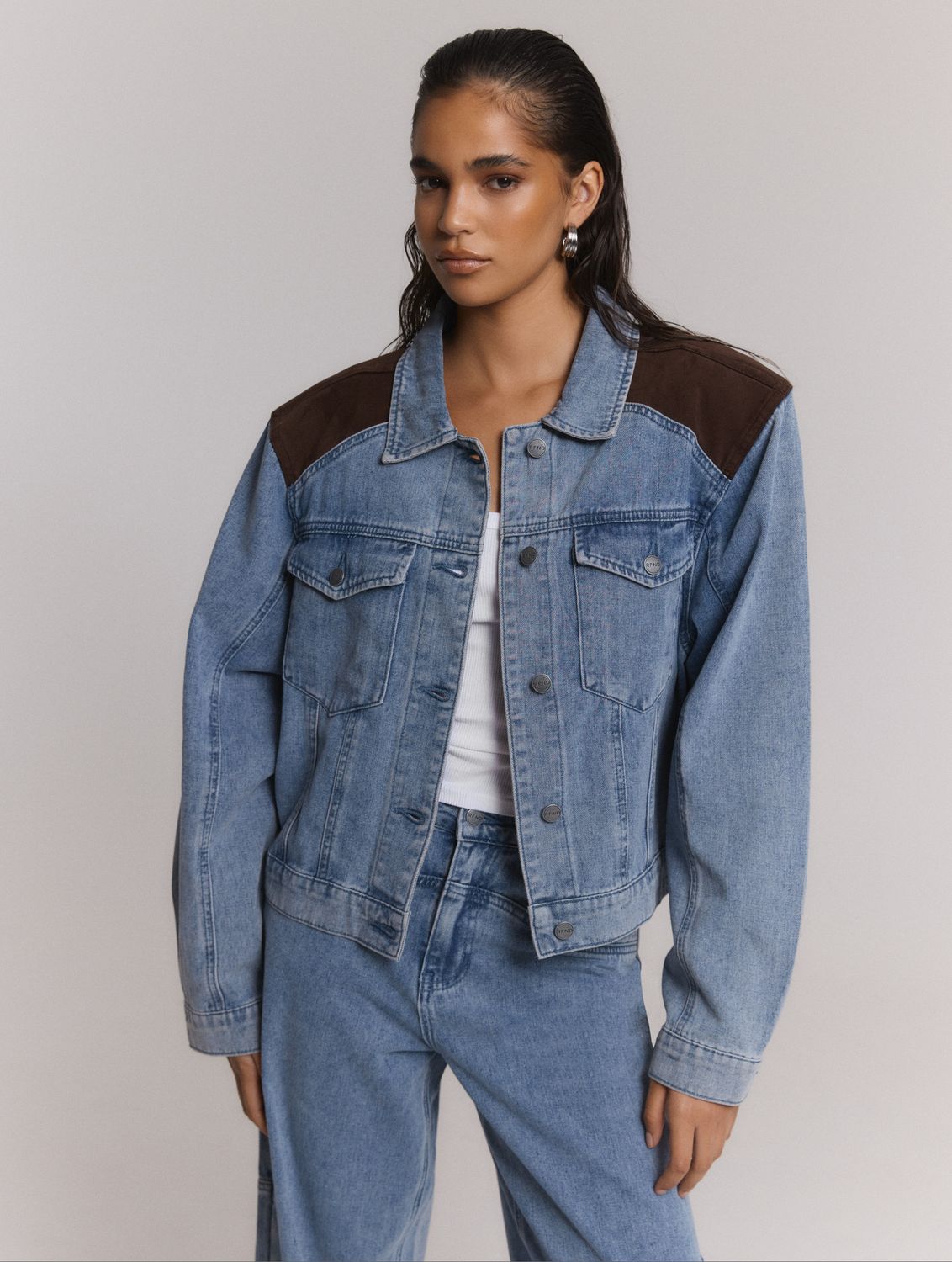 Denim jacket LEXI - blue denim