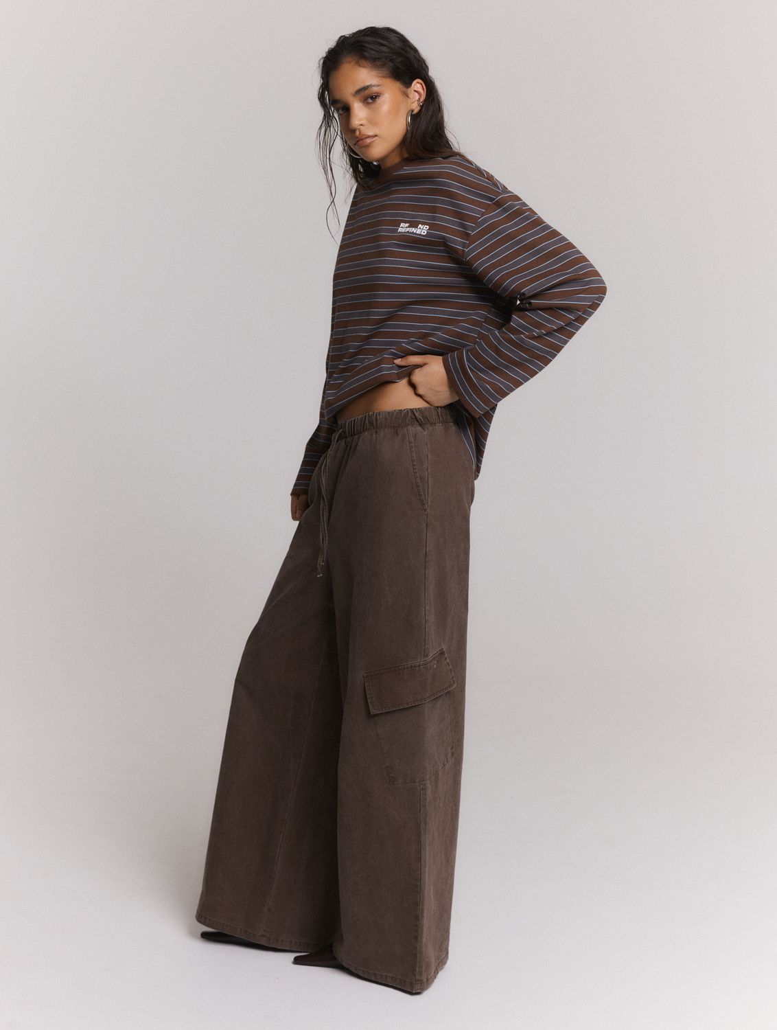 Pants Mila - choc brown