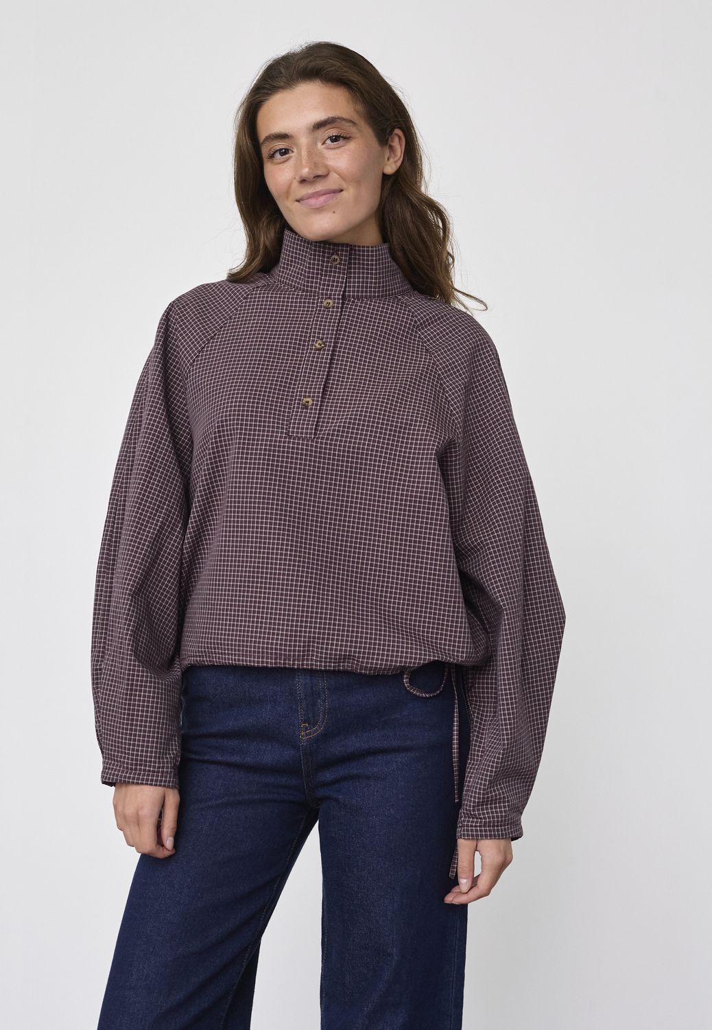 Blouse Edwin - berry check