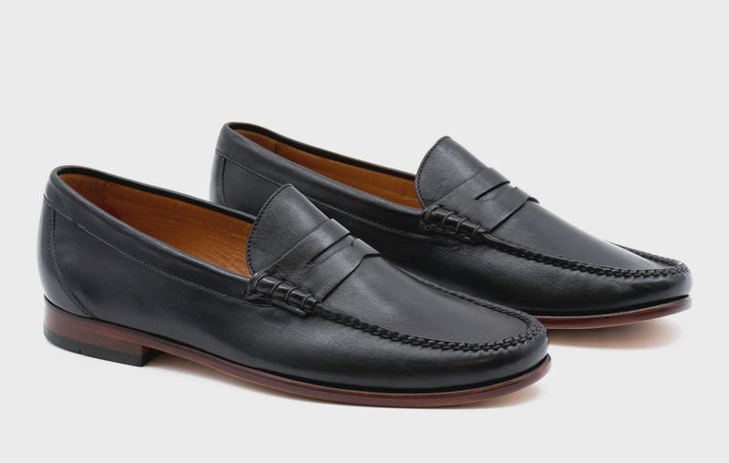 Martin Dingman Maxwell Penny Black Loafer 520230