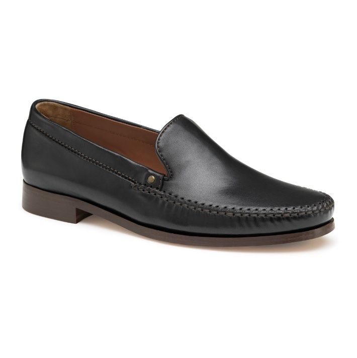 J&amp;M Black Baldwin Ven Loafer 24-6187