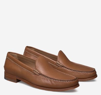 J&amp;M Tan Baldwin Ven Loafer 24-6186