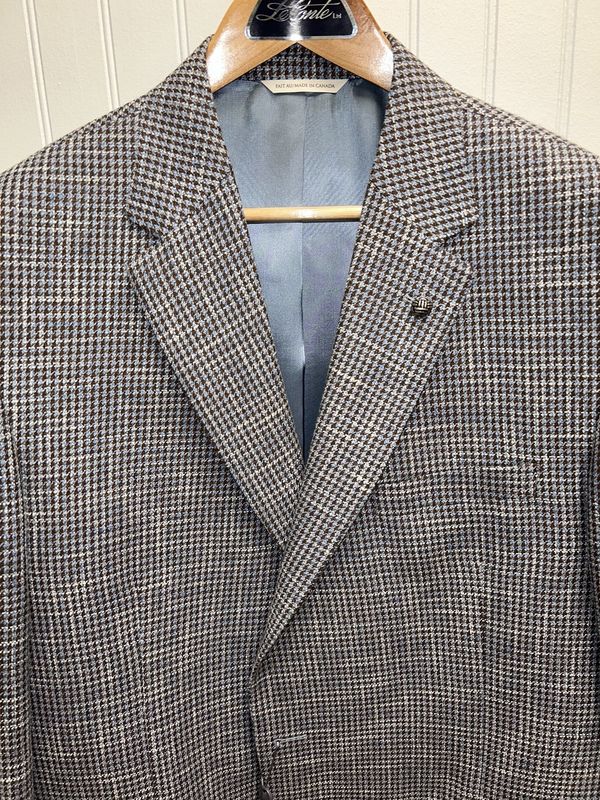 Jack Victor Conway Blue &amp; Brown Houndstooth 1251261