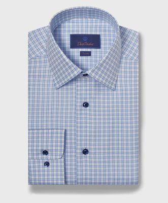 David Donahue Sky and White Check TBSP10805475