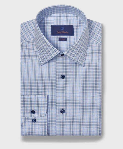 David Donahue Sky and White Check TBSP10805475