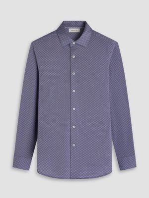 Bugatchi OhCotton James Ls Lavender Medalion Shirt HF9405K60