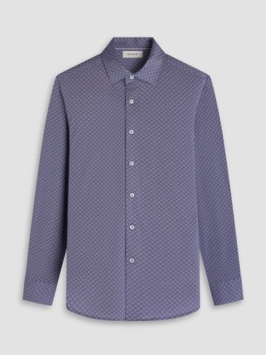 Bugatchi OhCotton James Ls Lavender Medalion Shirt HF9405K60