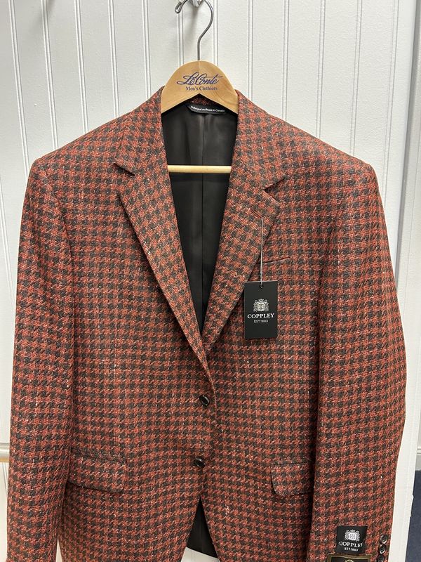 Coppley Gibson Orange &amp; Brown Houndstooth 29358