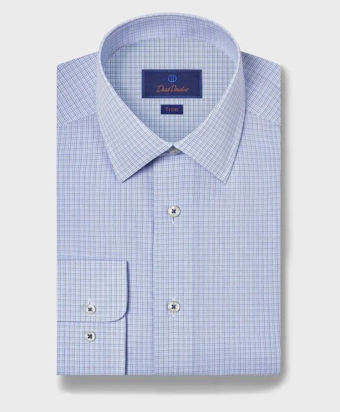 David Donahue Blue &amp; Navy Check TBSP11805414