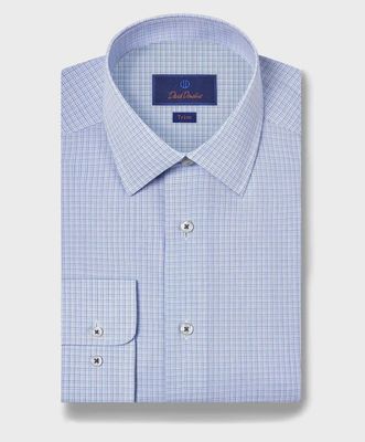 David Donahue Blue &amp; Navy Check TBSP11805414
